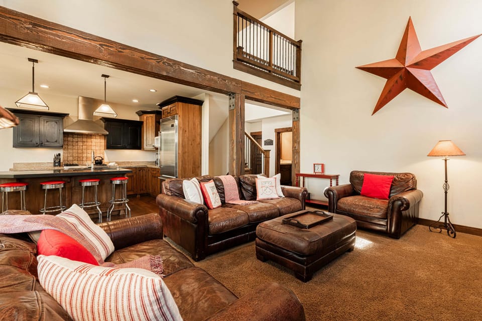 Spacious living area perfect for relaxing after the slopes