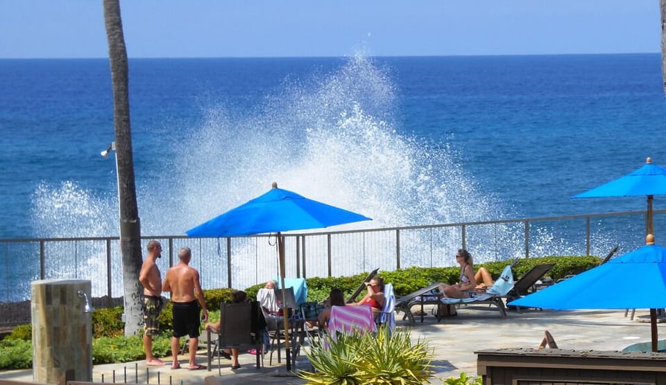 Surf's Up! View from Lanai 2602, Kanaloa At Kona
