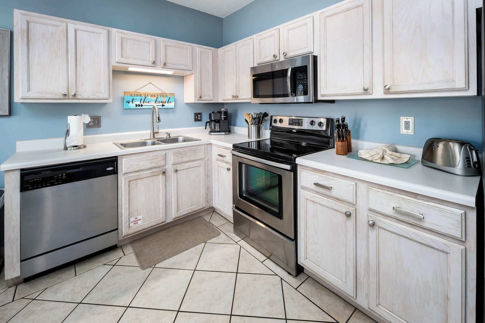 Fully stocked kitchen
