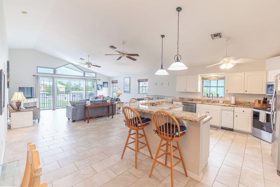 Spacious and Light Filled, this Island Home is the perfect family vacation spot