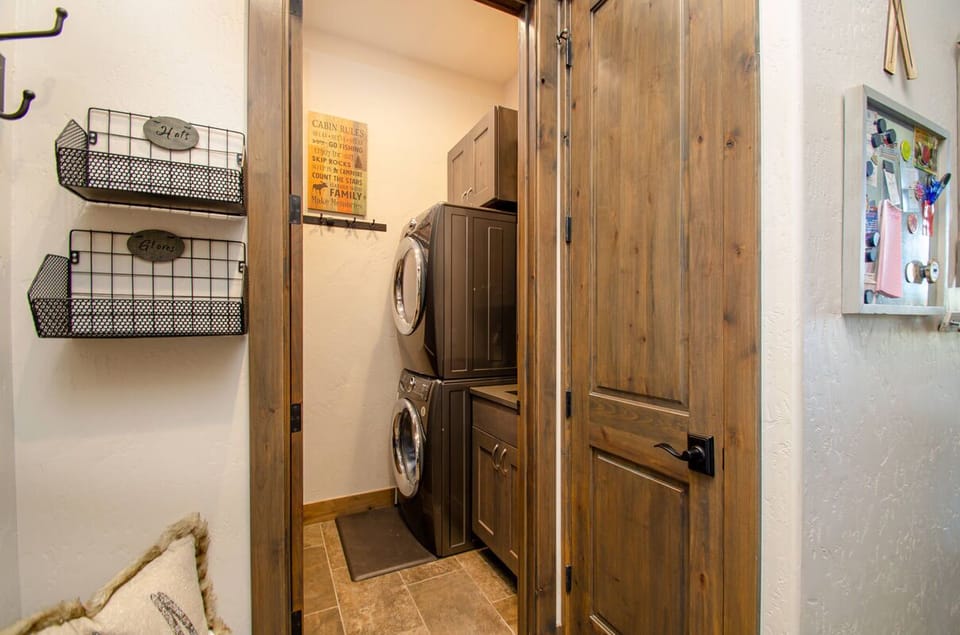 In home laundry with all new appliances