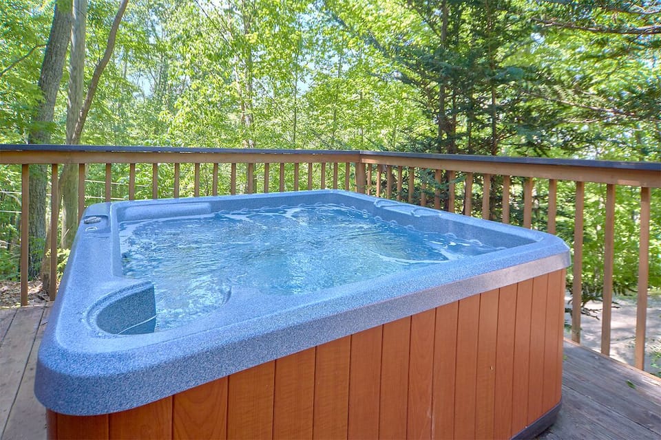 Deck with a Hot Tub