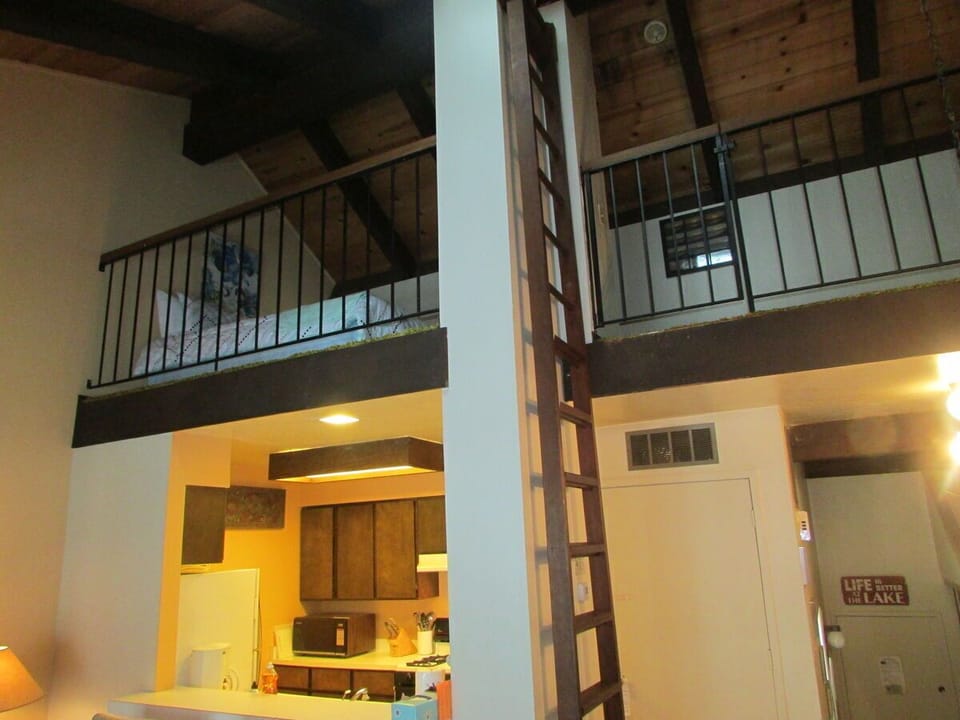 loft - accessed by a ladder, not  for the very young or older guests