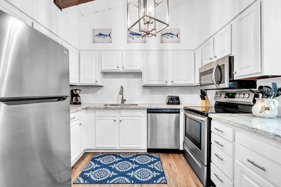 The Kitchen Offers Ample Room For Cooking and Meal Prep