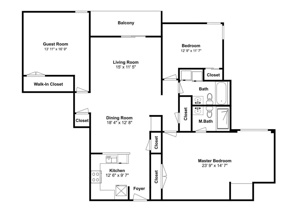 Sans Souci #707 Floor Plan
