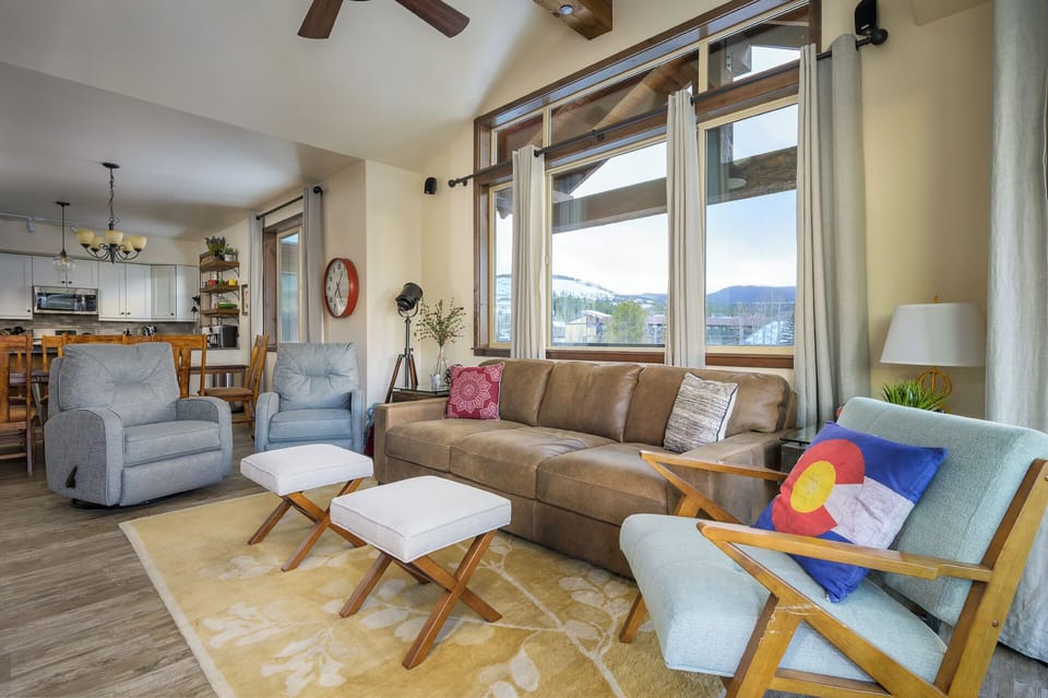 Come together in the plush living room