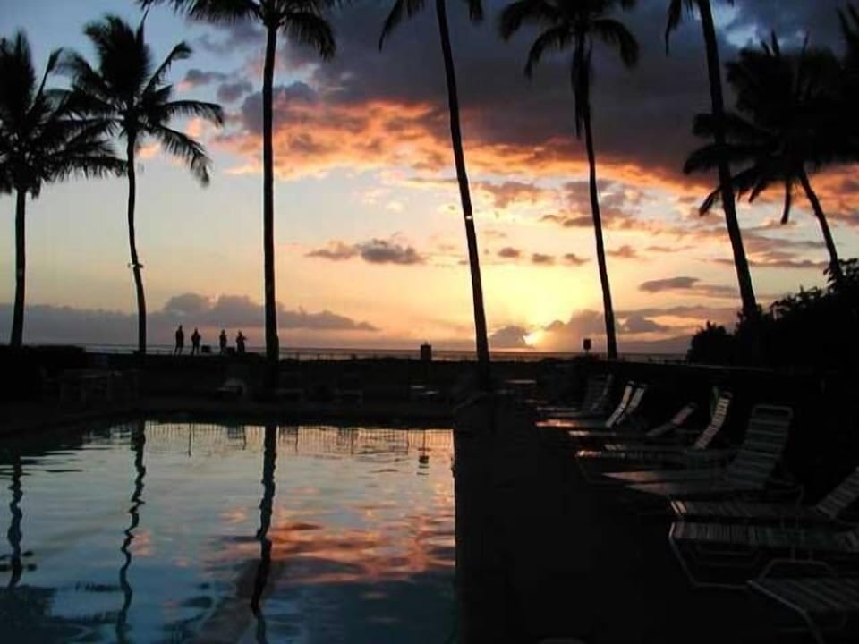 Sunset from the pool area