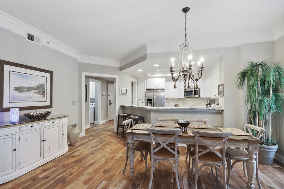 dining room and kitchen