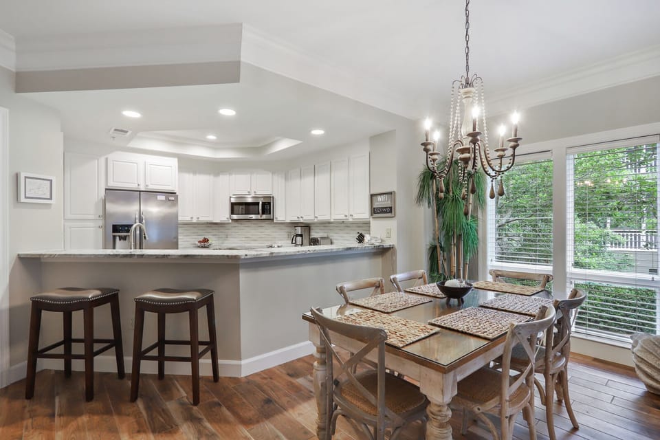 dining and kitchen