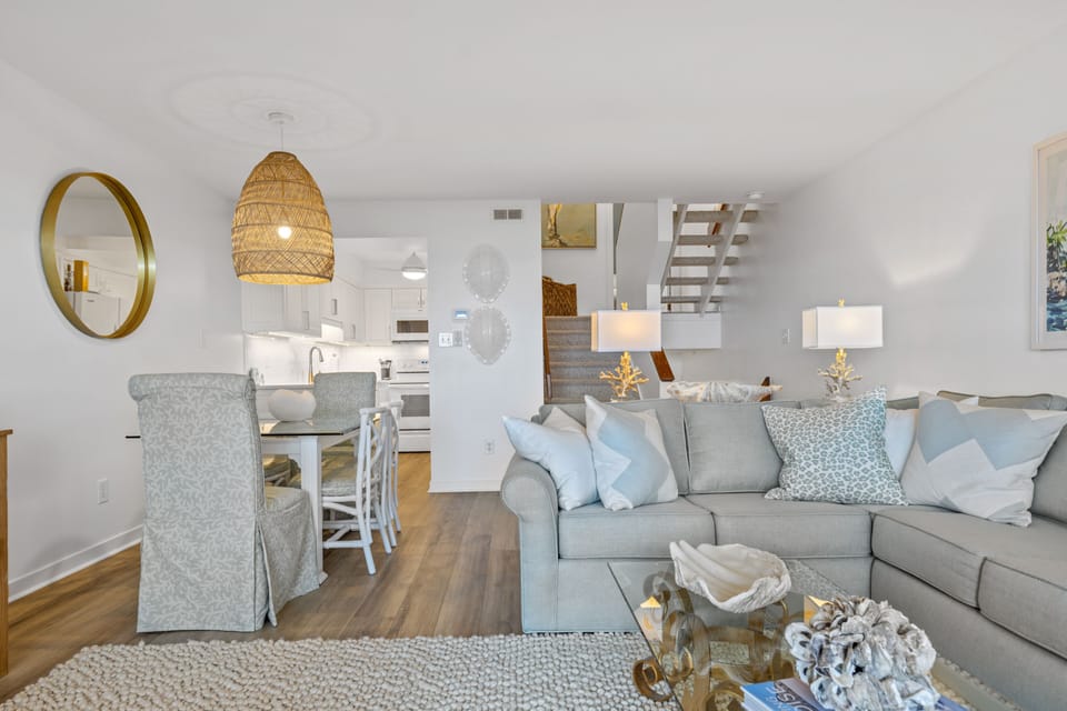 Beautiful Open Dining & Living Room