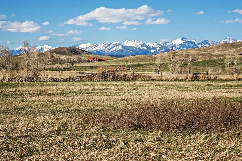 View of the iconic Crazy Mountain range.