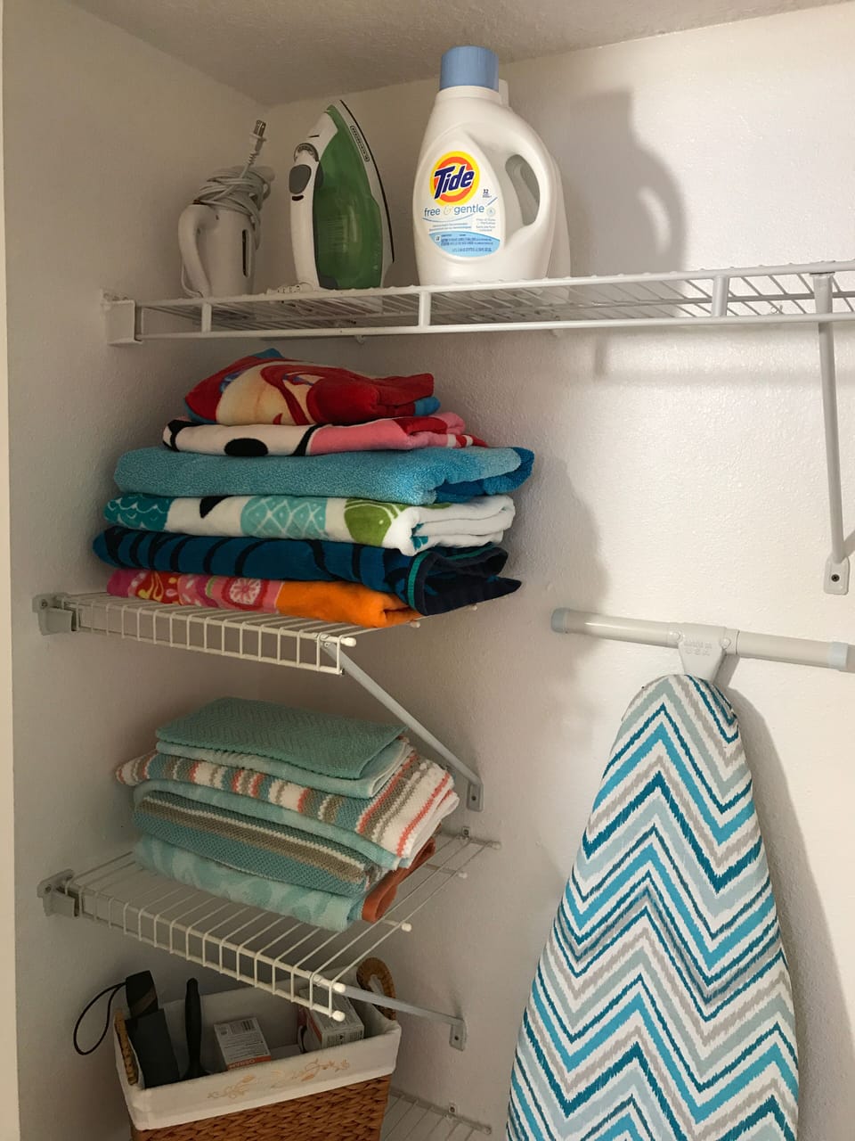 It's all here, from beach towels to tote bags, laundry soap to iron.