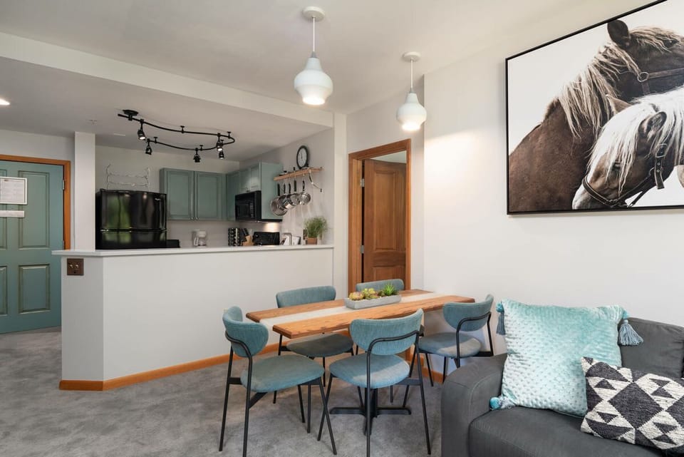 Seating for five at the table
