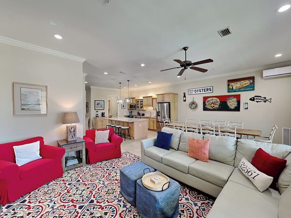 Living Area - Sectional Sofa and TV - First Floor