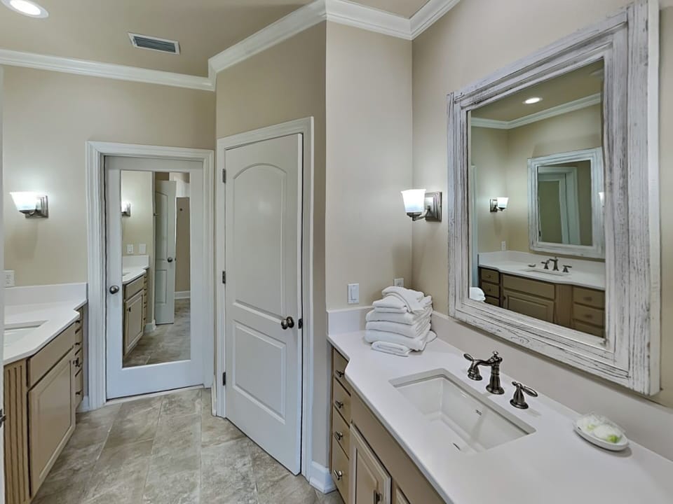 Primary Full Bathroom - Double Vanities and Walk-In Shower - Second Floor
