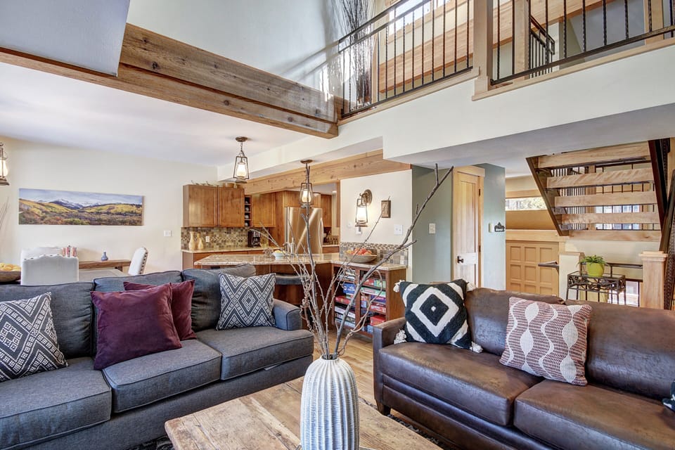 Additional view of living room with sleeper sofa - 4 O'Clock Lodge D26 Breckenridge Vacation Rental
