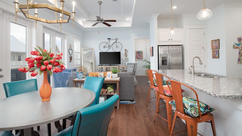 Open Concept Living, Kitchen, and Dining Area