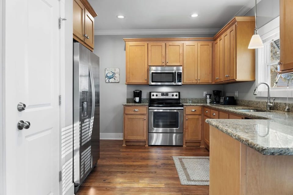 Kitchen - A well-equipped kitchen is featured, which includes stainless appliances, and is fully stocked with all items needed for preparing your meals.