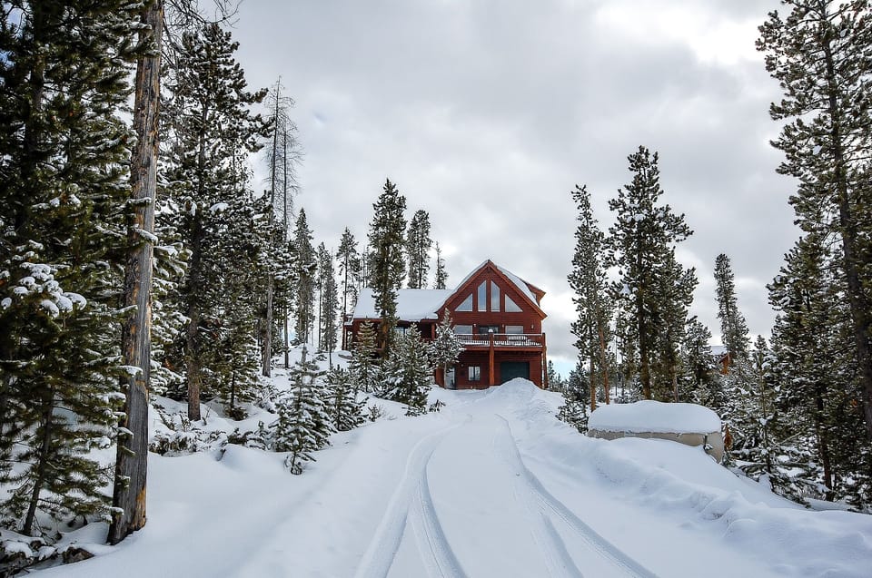 Driveway and Exterior of Home in Winter