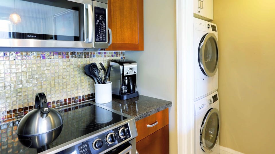 Pack light and use the in unit washer & dryer