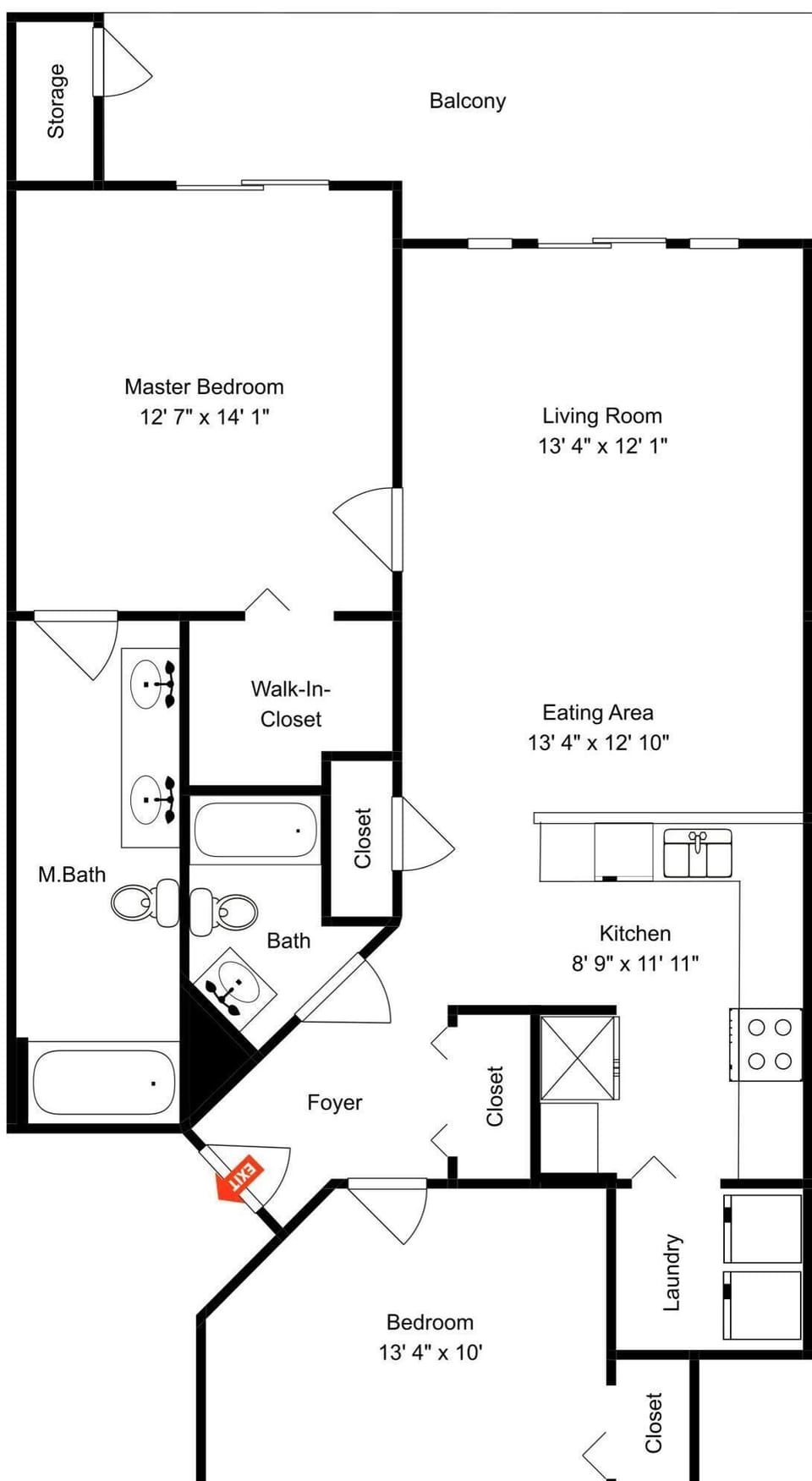 Bay View Villas 107 - Floor Plan