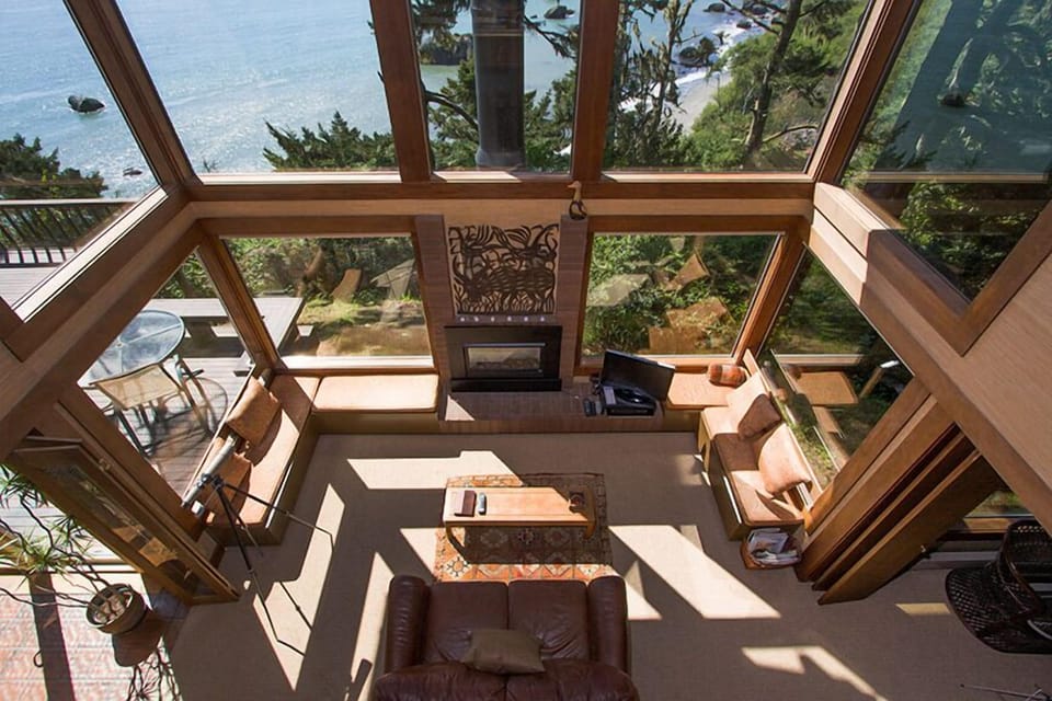 A bird's eye view  of Sea Cliff from the upstairs loft.