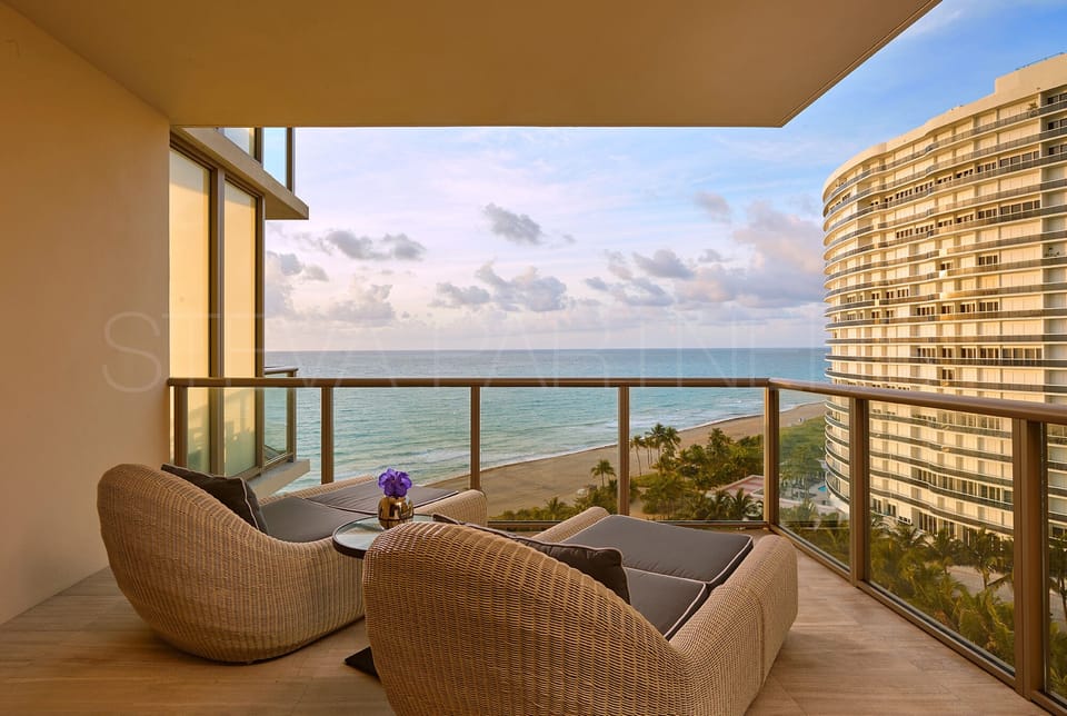 The view from the bedroom balcony