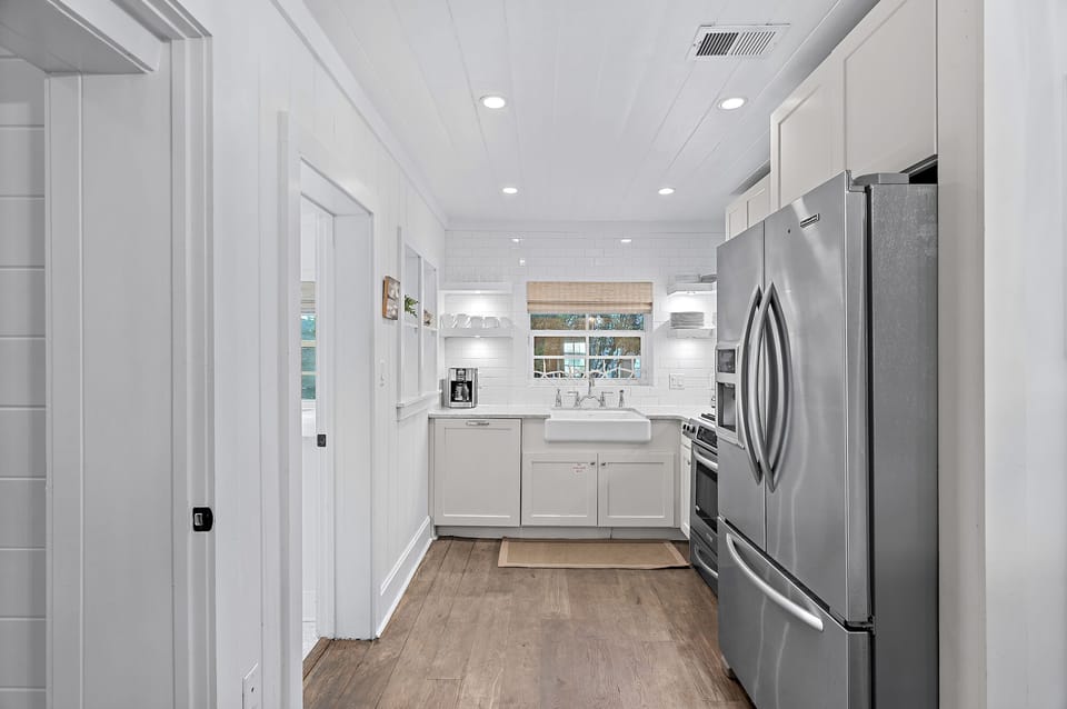 The White House - Seagrove Beach - Open Living, Dining, and Kitchen Area