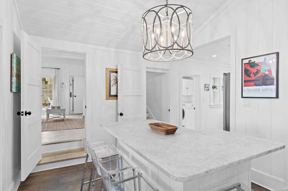 The White House - Seagrove Beach - Open Living, Dining, and Kitchen Area