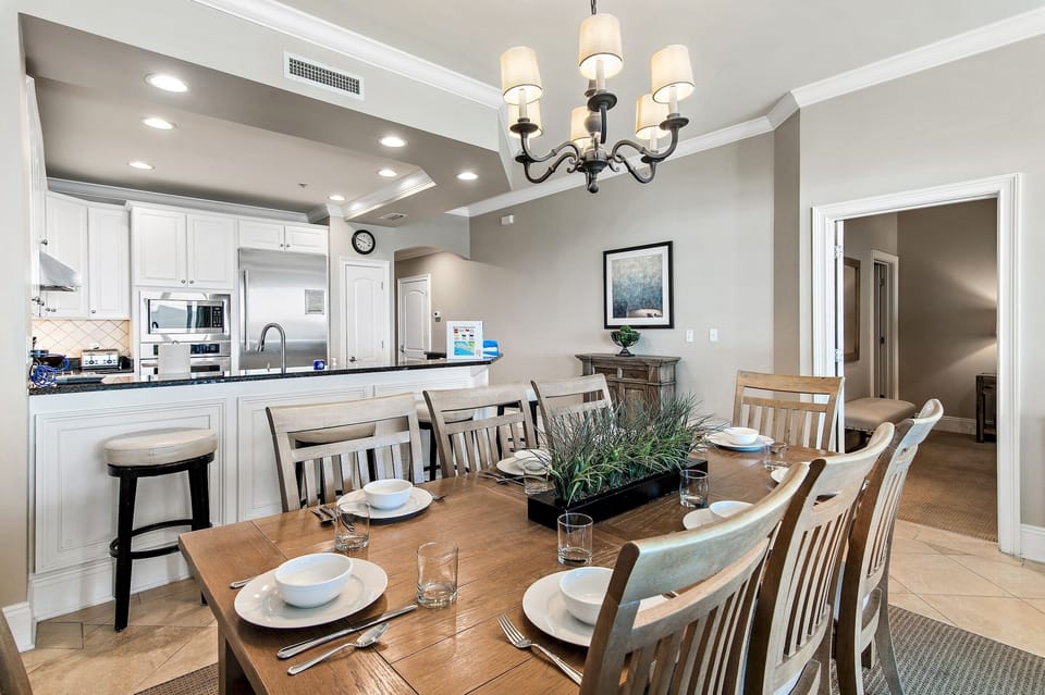 Dining Room - Seating for 8 with 4 more additional spot located at the kitchen bar.