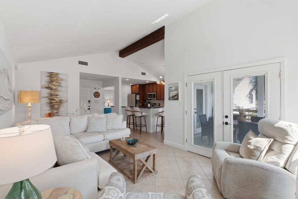 Patio Access From Living Room and Kitchen