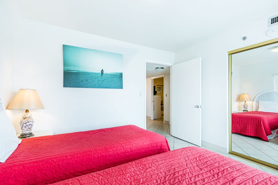 Two twin size bed guest room