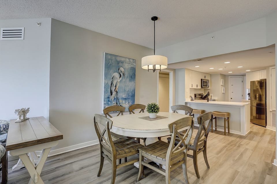 Dining room and kitchen