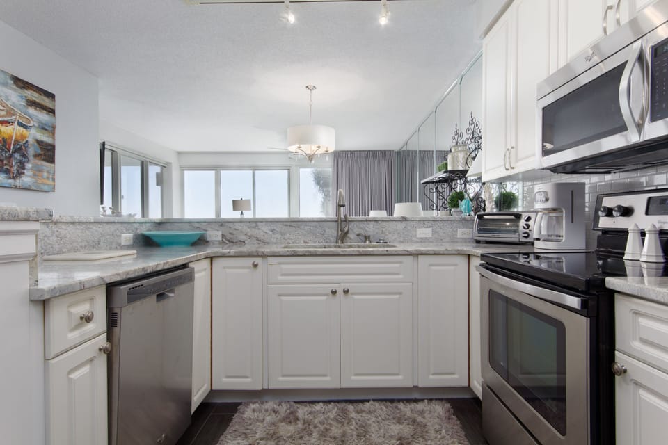 Kitchen - High-End Stainless Steel Appliances.