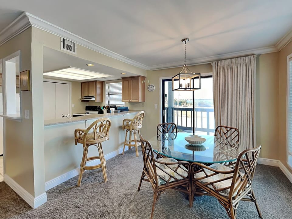 Dining Area and Kitchen with Bar Seating for Two