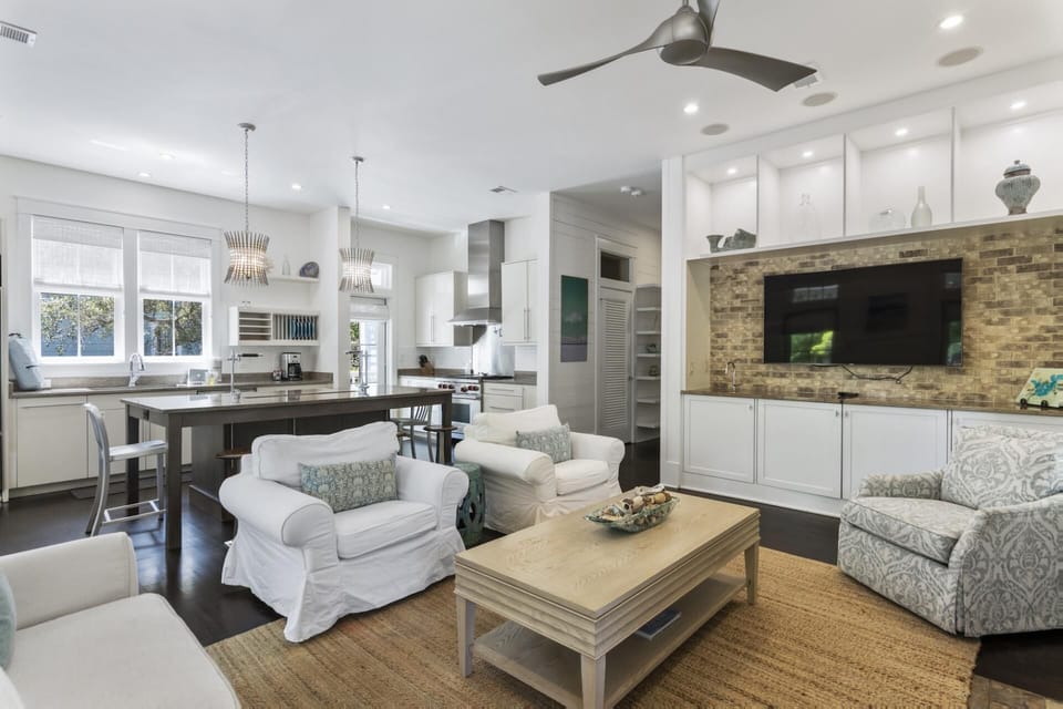 First Floor: Living Area and Kitchen