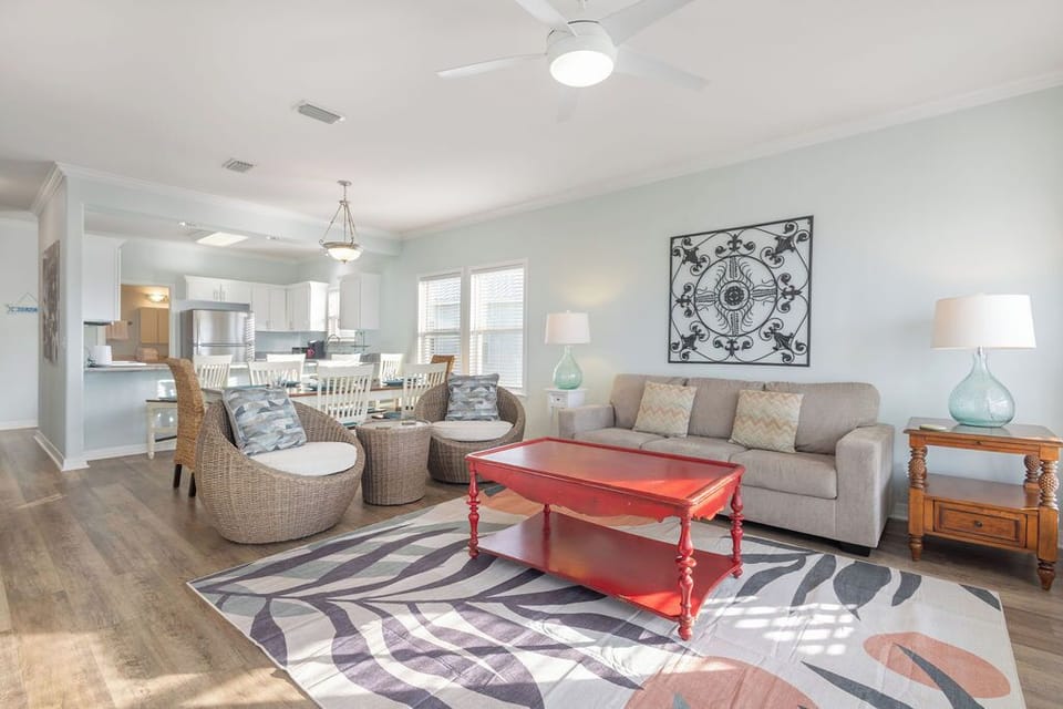 Living Area - The open concept design of this spacious unit ensures quality time can be spent with every member of your group during your stay.