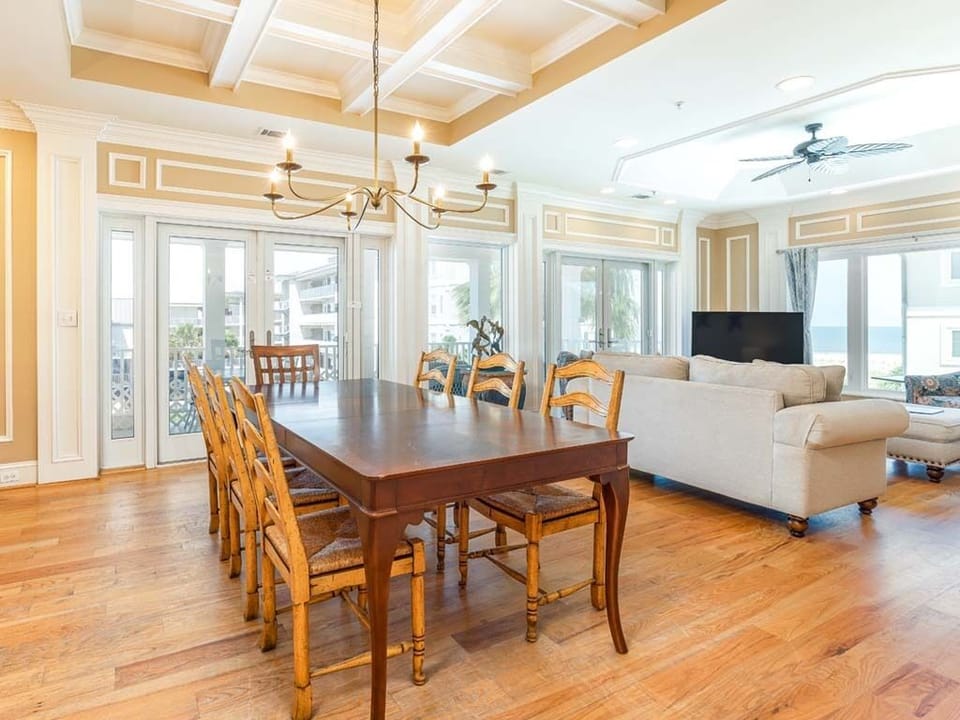 Third Floor Living area with Large Flat Screen TV and Ocean View