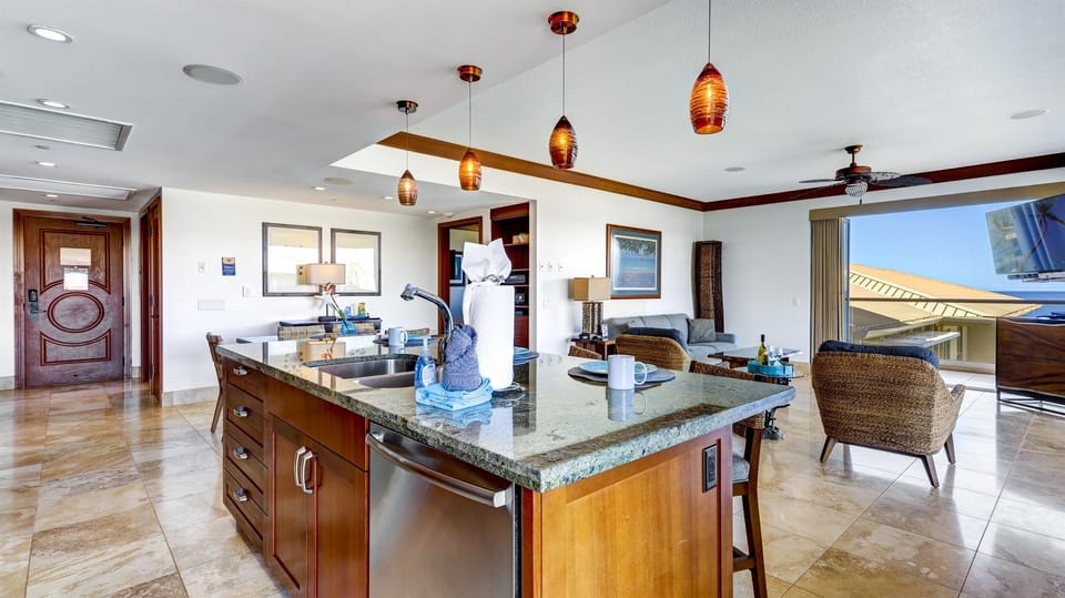 Walk into this fully equipped kitchen stocked with all the essential amenities