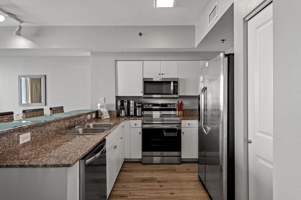 Full Size Kitchen with Bar Seating