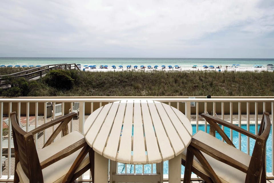Gulf front views from the private balcony
