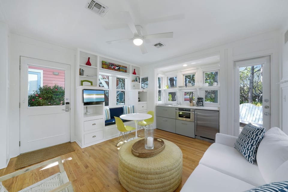 LIVING AREA WITH DINING FOR TWO AND KITCHEN