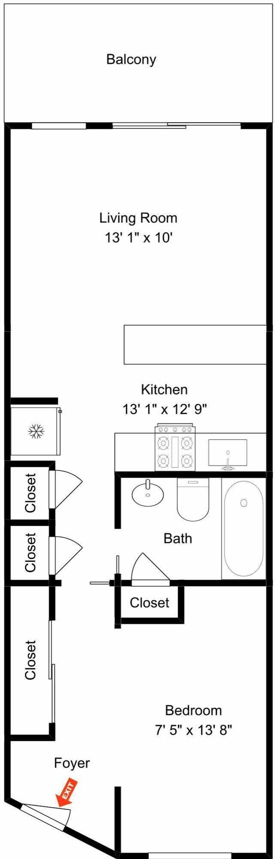 Beach Racquet A127 | Floor Plan