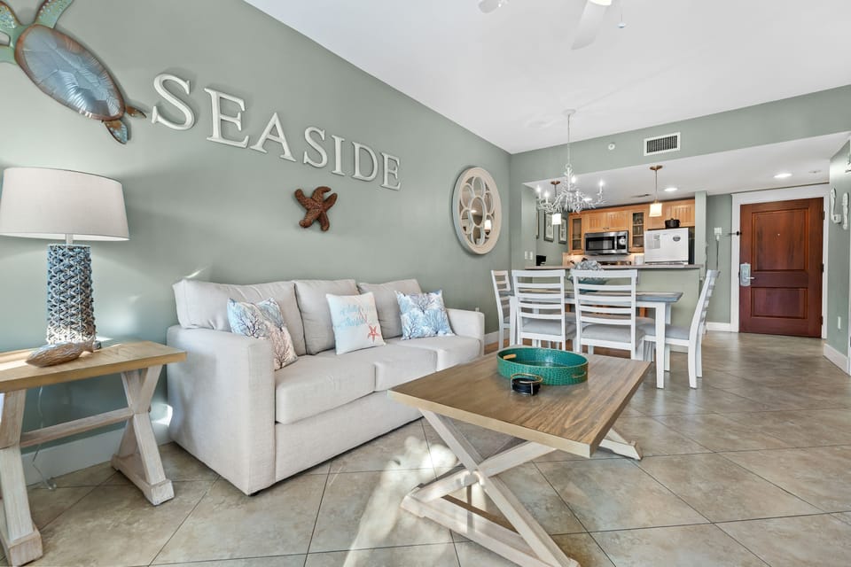 Open Concept Living, Dining & Kitchen