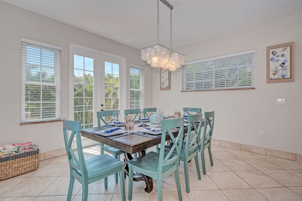 Dining room with plenty of room to host