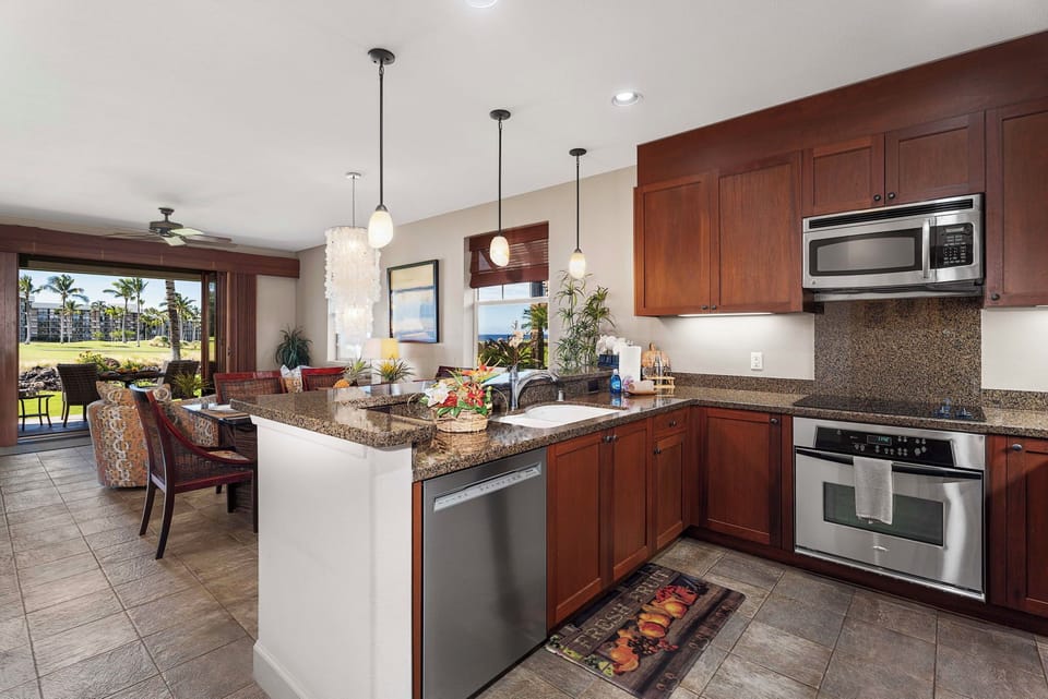 A chef's dream kitchen complete with high-end appliances, top-notch cookware