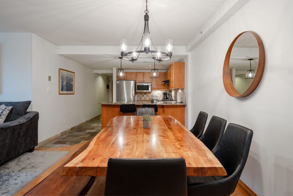 Elegant yet functional with seating for family or friends.