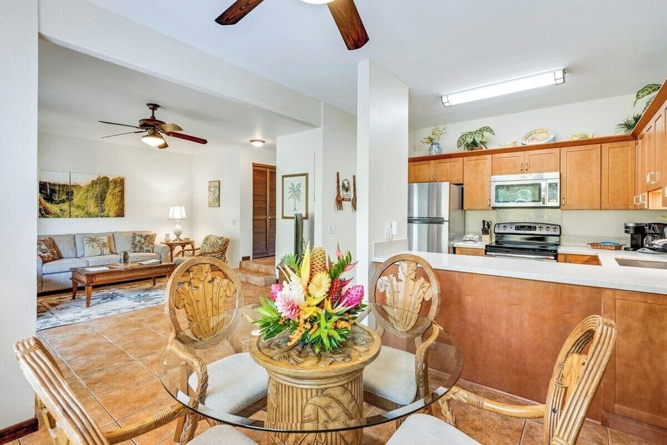 Dining Kitchen and Living Room View