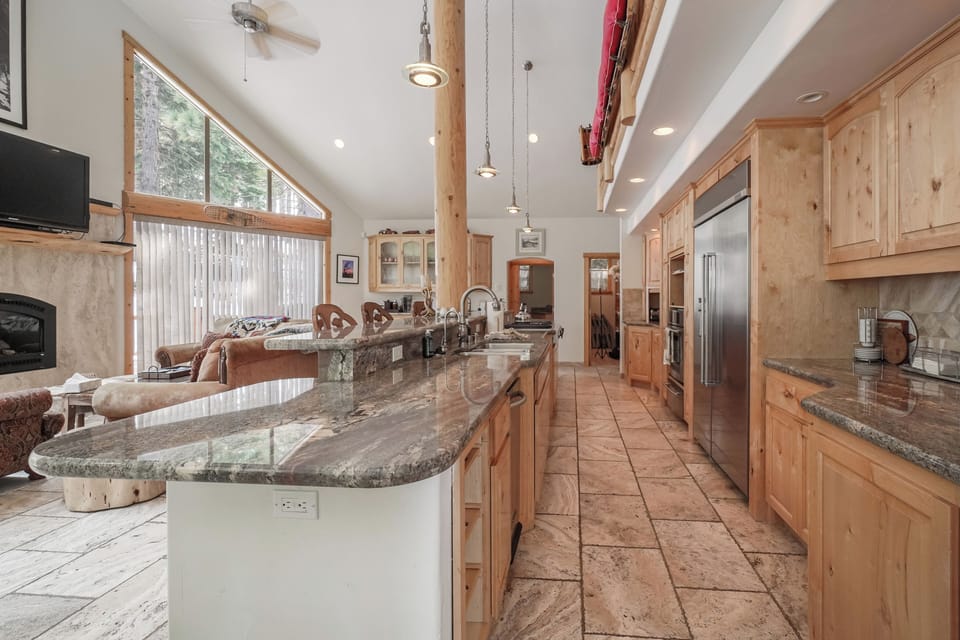 The spacious kitchen with all the essentials, ready for preparing delicious meals with family and friends.