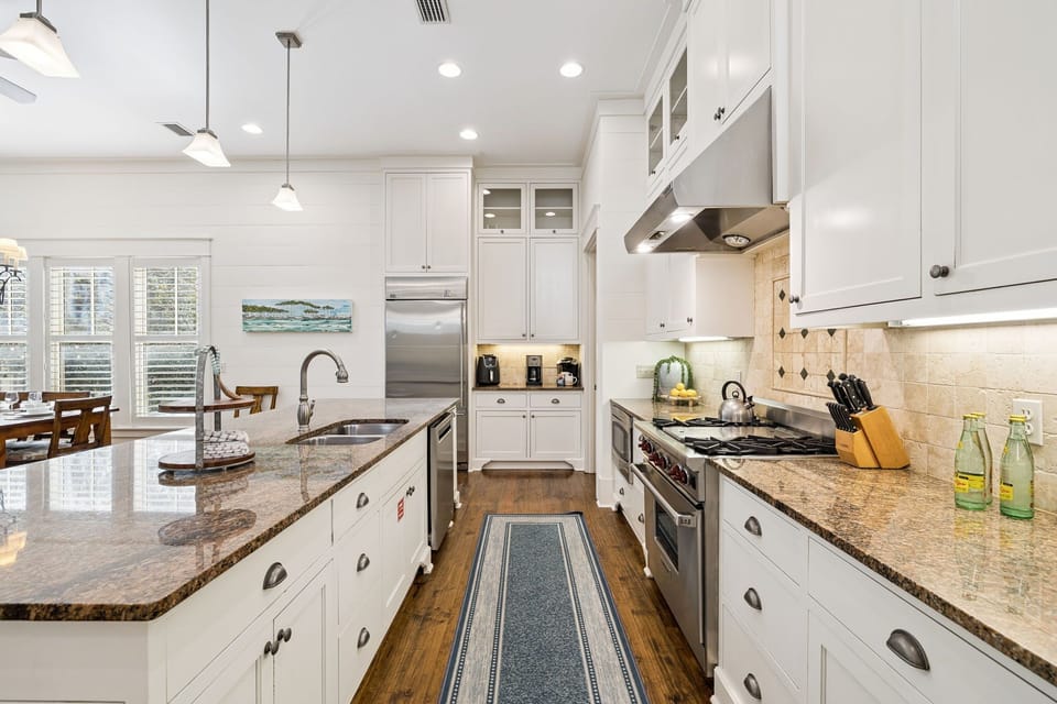 Your spacious gourmet kitchen awaits with granite countertops, stainless steel appliances, and everything you need to create memorable meals during your stay.